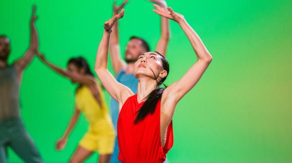 Une image du spectacle avec les danseur·euses